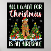 Ich Wollte zu Weihnachten ist ein Airedale Terrier Poster (Vorne)