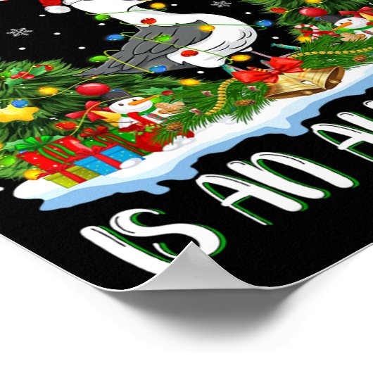 Ich Wollte zu Weihnachten ist ein Albatross-Bird-W Poster (Ecke)