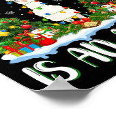 Ich Wollte zu Weihnachten ist ein Alpaca Weihnacht Poster (Ecke)