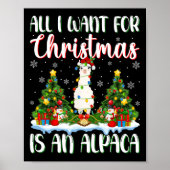 Ich Wollte zu Weihnachten ist ein Alpaca Weihnacht Poster (Vorne)