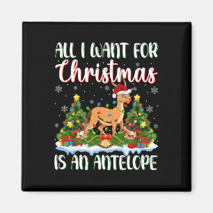 Ich Wollte zu Weihnachten ist ein Antelope Xmas Tr Magnet
