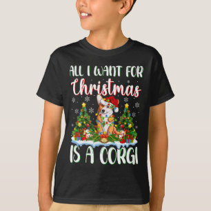 Ich Wollte zu Weihnachten ist ein Corgi Dog Xmas T T-Shirt