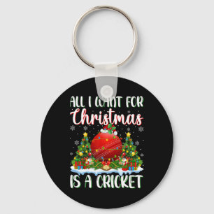 Ich Wollte zu Weihnachten ist ein Cricket-Weihnach Schlüsselanhänger