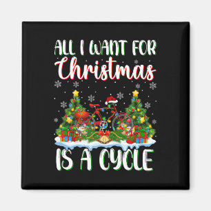 Ich Wollte zu Weihnachten ist ein Cycle Xmas Trem  Magnet