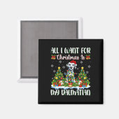 Ich Wollte zu Weihnachten ist ein Dalmatiner Hund  Magnet (Vorderseite/Rückseite)