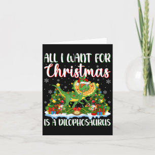Ich Wollte zu Weihnachten ist ein Dilophosaurus We Karte