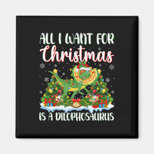 Ich Wollte zu Weihnachten ist ein Dilophosaurus We Magnet