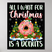 Ich Wollte zu Weihnachten ist ein Donuts Weihnacht Poster (Vorne)
