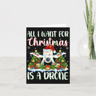 Ich Wollte zu Weihnachten ist ein Drohne Weihnacht Karte
