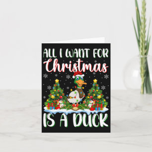 Ich Wollte zu Weihnachten ist ein Duck Bird Weihna Karte