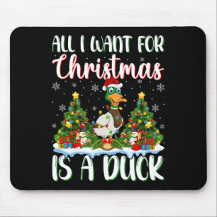 Ich Wollte zu Weihnachten ist ein Duck Bird Weihna Mousepad