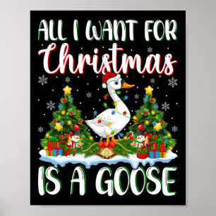 Ich Wollte zu Weihnachten ist ein Gänsebird Weihna Poster