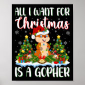Ich Wollte zu Weihnachten ist ein Gopher Weihnacht Poster (Vorne)