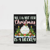 Ich Wollte zu Weihnachten ist ein Hockey Weihnacht Karte (Vorderseite)