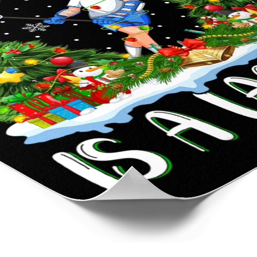 Ich Wollte zu Weihnachten ist ein Lacrosse Weihnac Poster (Ecke)