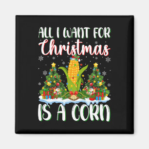 Ich Wollte zu Weihnachten ist ein Mais-Weihnachtsb Magnet