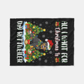Ich Wollte zu Weihnachten ist ein Rottweiler Hund Fleecedecke (Vorderseite (Horizontal))