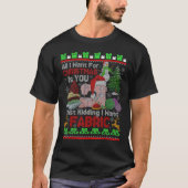 Ich Wollte zu Weihnachten ist Stoff Garne knetet T-Shirt (Vorderseite)
