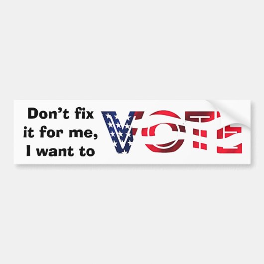 Ich Wollte zur Abstimmung Autoaufkleber (Vorne)