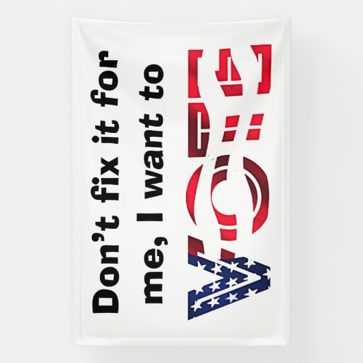 Ich Wollte zur Abstimmung Banner (Vertikal)