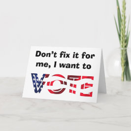 Ich Wollte zur Abstimmung Karte