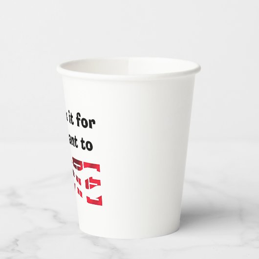 Ich Wollte zur Abstimmung Pappbecher (Links)