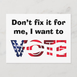 Ich Wollte zur Abstimmung Postkarte