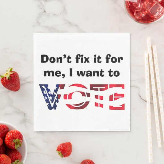 Ich Wollte zur Abstimmung Serviette (Beispiel)