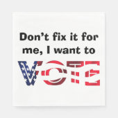 Ich Wollte zur Abstimmung Serviette (Vorderseite)