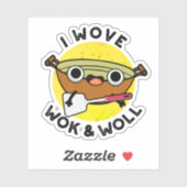 Ich wove Wok und Woll Funny Chinese Wok Pub Aufkleber (Blatt)