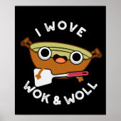 Ich Wove Wok und Woll Funny Chinese Wok Pub Dark B Poster (Vorne)