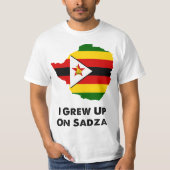 Ich wuchs auf Sadza Simbabwe auf T-Shirt (Vorderseite)