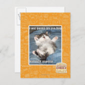 Ich wuchs gunna giv yoo hug postkarte (Vorne/Hinten)