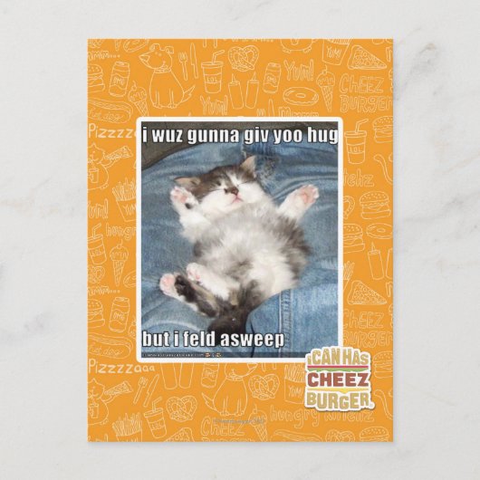 Ich wuchs gunna giv yoo hug postkarte (Vorderseite)