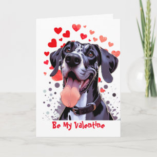 Ich wuffe liebe dich Great Dane Hund Valentinstag Feiertagskarte
