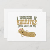 Ich wundere mich, wenn Burritos an mich auch Ankündigungspostkarte (Vorne/Hinten)