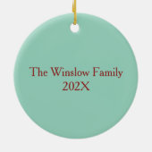 Ich wünsche Birdies! - Lächelndes Snowman-Ornament Keramik Ornament (Hinten)