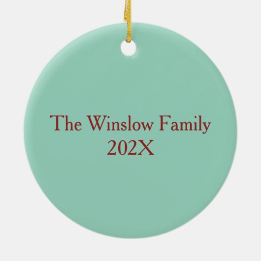 Ich wünsche Birdies! - Lächelndes Snowman-Ornament Keramik Ornament (Hinten)