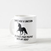 ICH WÜNSCHE, DASS ICH EIN EINHORN WAR KAFFEETASSE (Vorderseite Links)