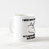 Ich wünsche, dass ich ein Einhorn war Kaffeetasse (Vorderseite Links)
