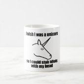 Ich wünsche, dass ich ein Einhorn war Kaffeetasse (Mittel)