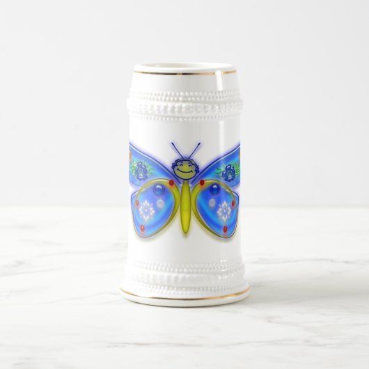 Ich wünsche, dass ich ein Schmetterling war Bierglas (Mittel)