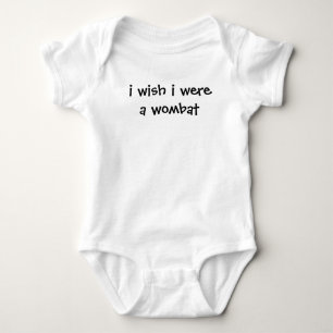 ich wünsche, dass ich ein wombat war baby strampler