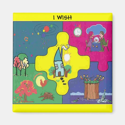 ICH WÜNSCHE DEN Magneten Magnet (Vorne)