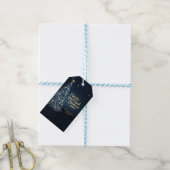 Ich wünsche dir das beste Weihnachten ever, Blaue Geschenkanhänger (Mit Garn)