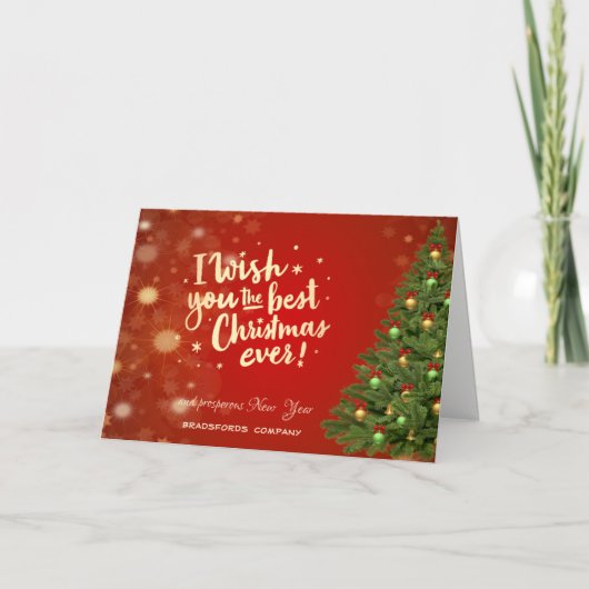 Ich wünsche dir das beste Weihnachtsfest überhaupt Feiertagskarte (Vorderseite)