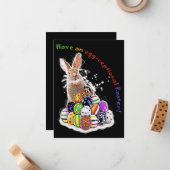 Ich wünsche dir ein Eierfest! Osterhaseger Mitteilungskarte (Vorderseite/Rückseite Beispiel)