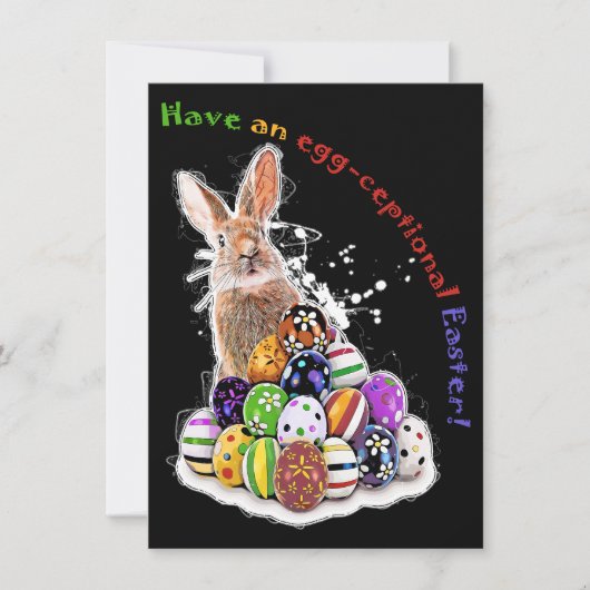 Ich wünsche dir ein Eierfest! Osterhaseger Mitteilungskarte (Vorderseite)