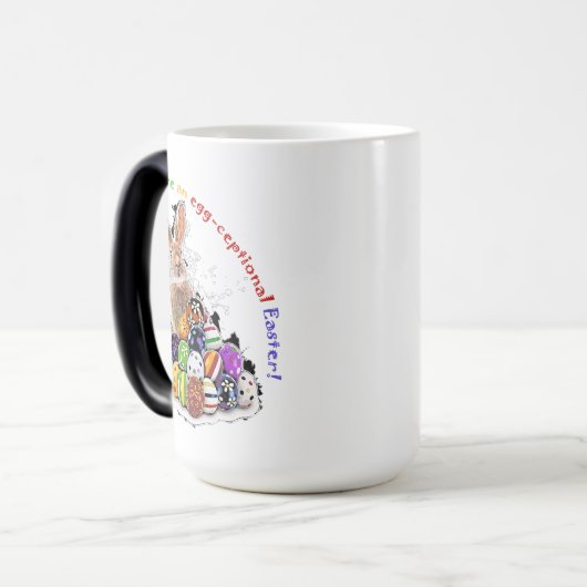 Ich wünsche dir ein Eierfest! Osterhaseger Verwandlungstasse (Vorderseite Links)