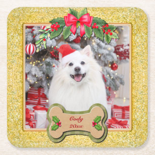 Ich wünsche dir ein frohes Weihnachten Personalisi Rechteckiger Pappuntersetzer